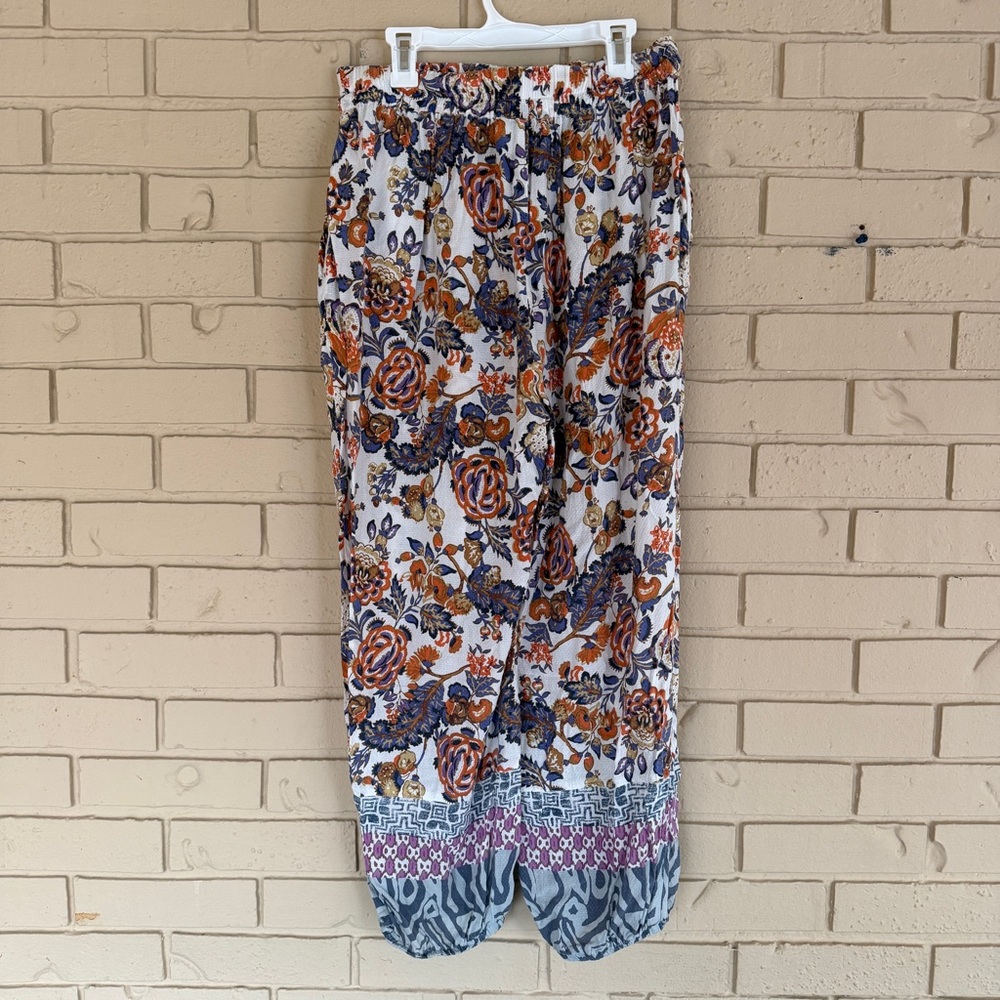 By Anthropologie Floral Lounge Pajama Pants Comfy Boho Hippie Festival Size XS - Picture 5 of 9